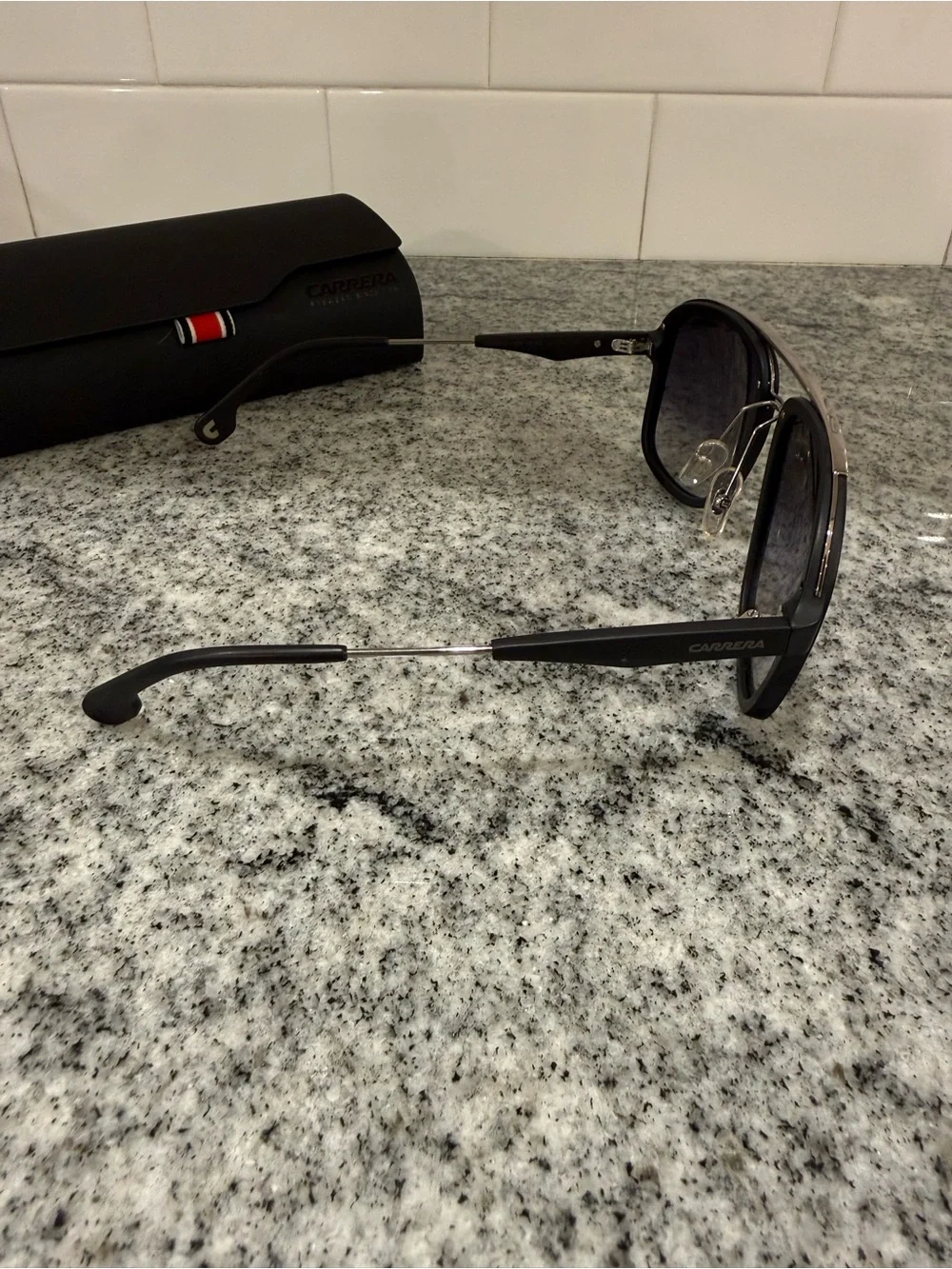 Carrera Men’s Black Frame Sunglasses with Dark Gradient Lenses